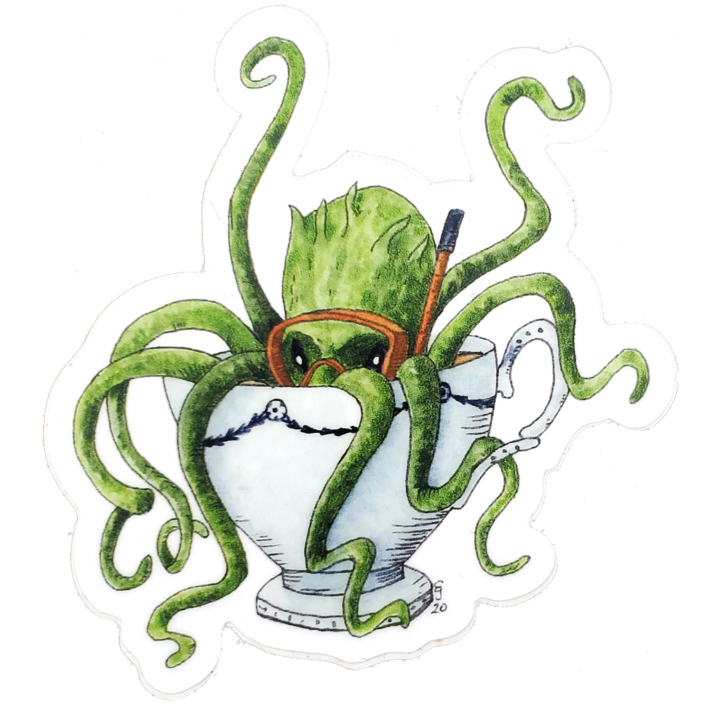 Sticker - Kraken in a Teacup by Lizzy Gass