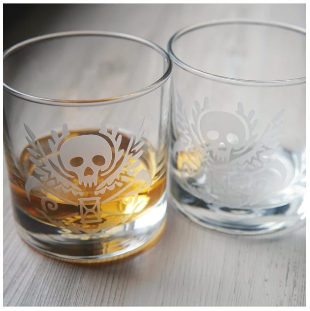 Lowball Glass - Death Skull by Bread and Badger