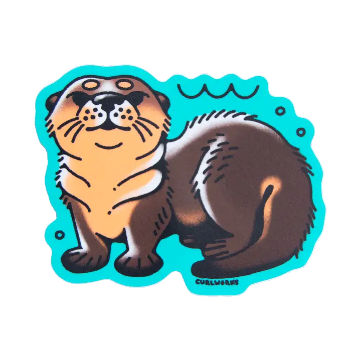 Sticker - Otter by Curlworks