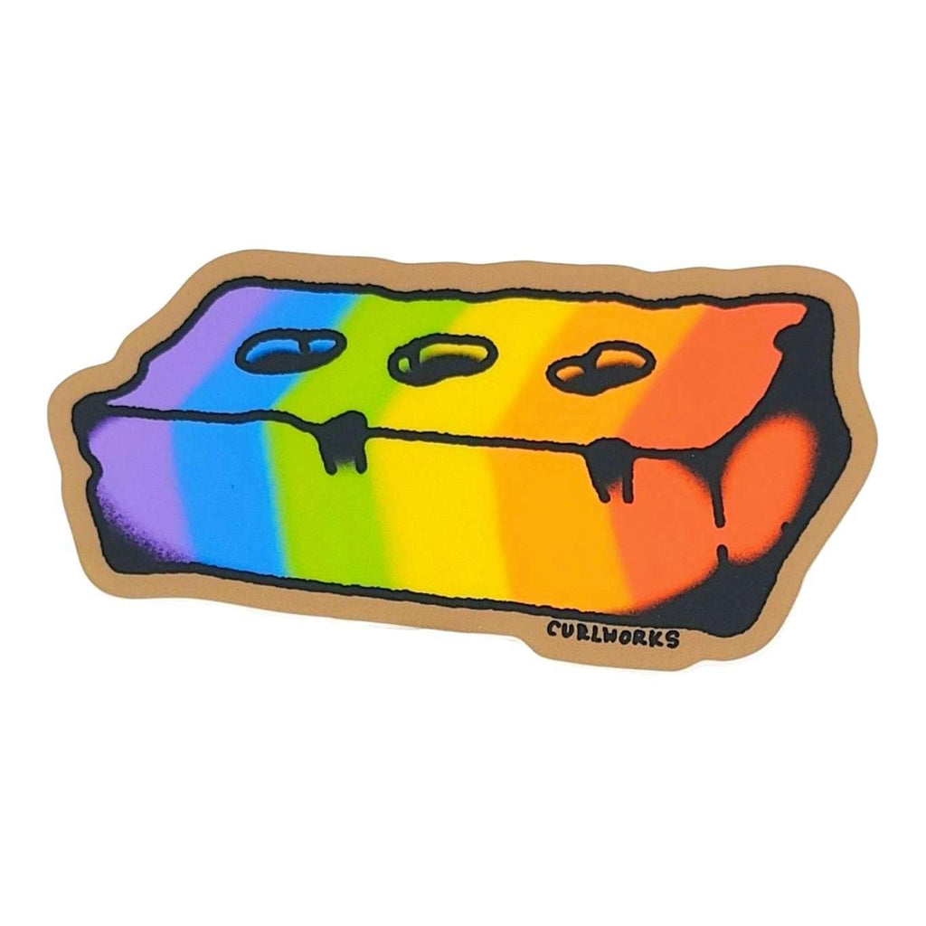 Sticker - Rainbow Brick by Curlworks