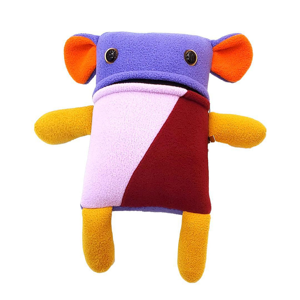 Plush - Large Squared Creature (Purple Orange Pink Diagonal) by Mr. Sogs