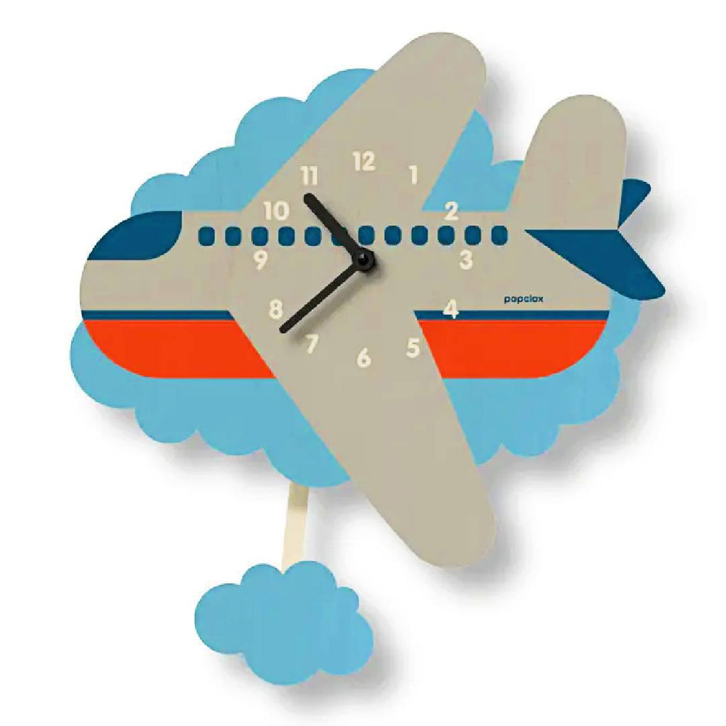 Wood Clock - Airplane Pendulum by Popclox