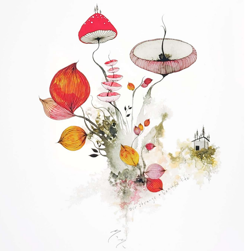 Art Print -  8.5 x11 Our Strange & Beautiful Life Art Print by Melissa Moss Art