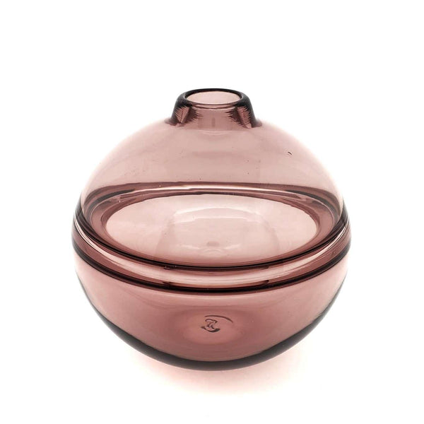Bud Vase - Petite Round in Aubergine Purple Glass by Dougherty Glassworks