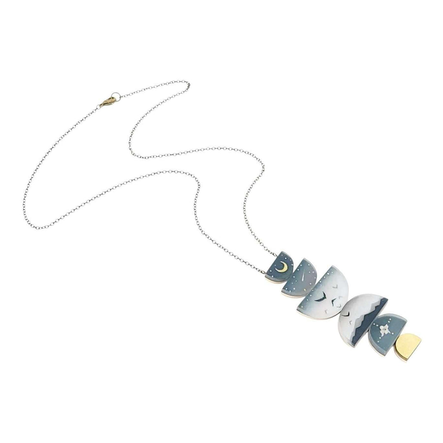 Necklace - Above Below (Gunmetal) by Fernworks, image 4 of 9
