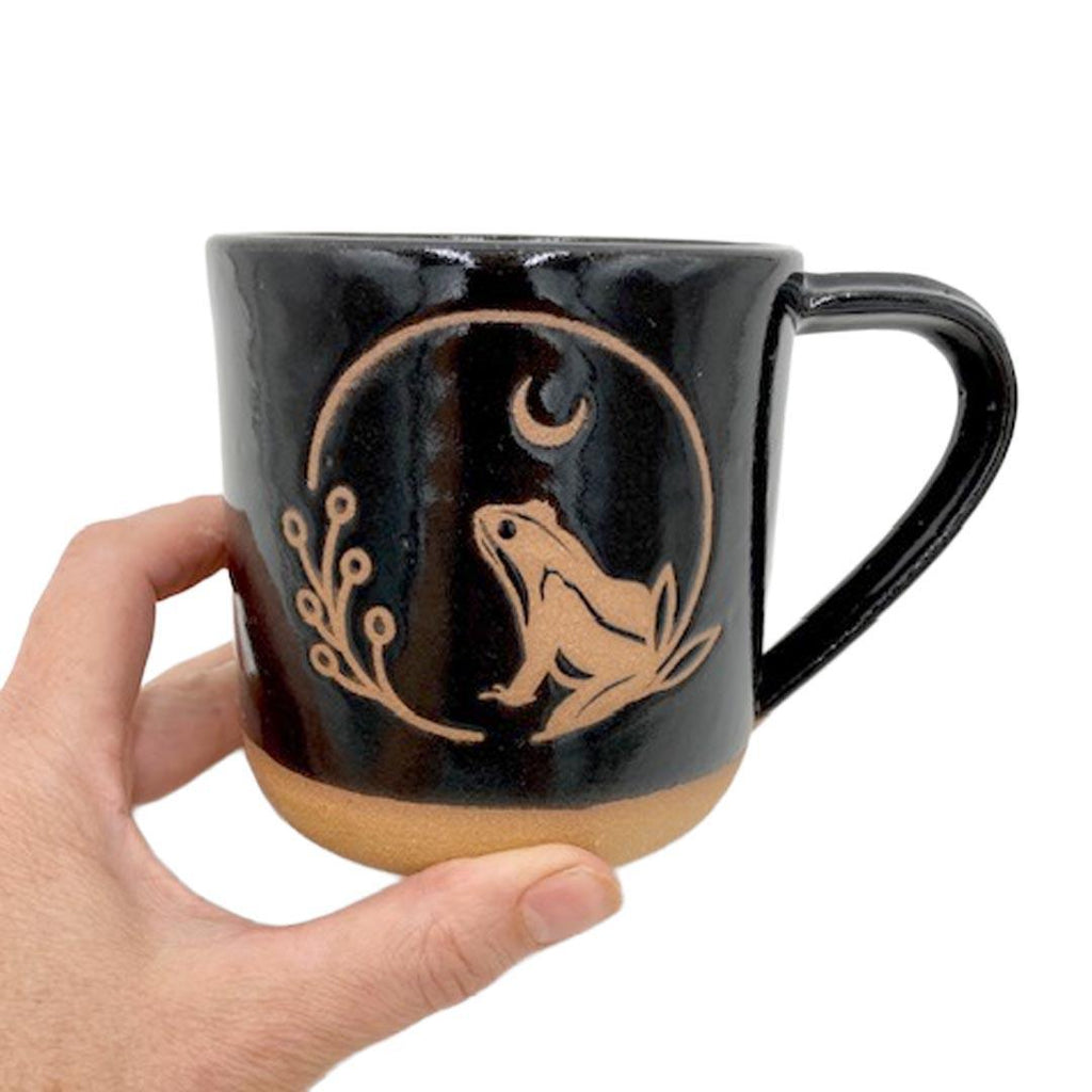 Mug - 12oz - Midnight Frog Mug by Ruby Farms Pottery