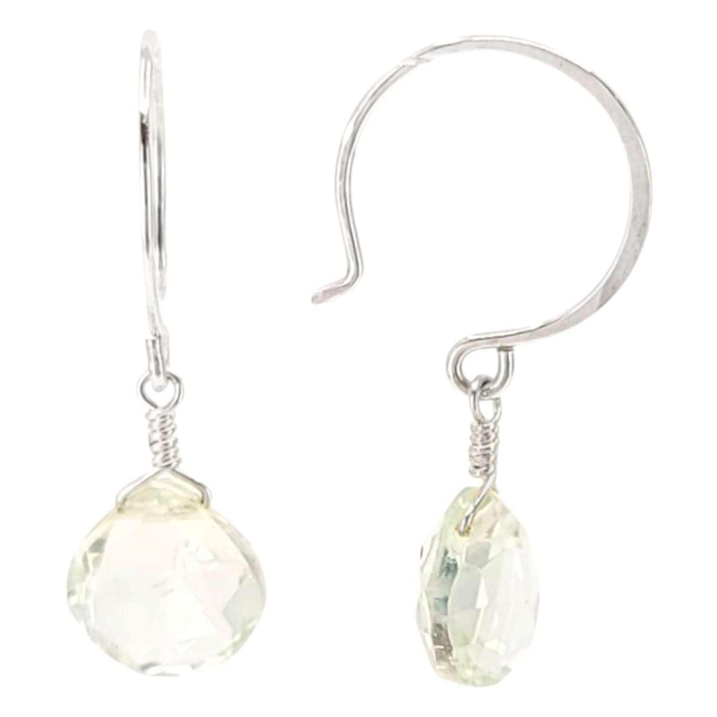 Earrings - Sterling Gemstone Drops (Prasiolite) by Foamy Wader