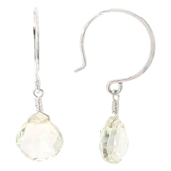 Earrings - Sterling Gemstone Drops (Prasiolite) by Foamy Wader