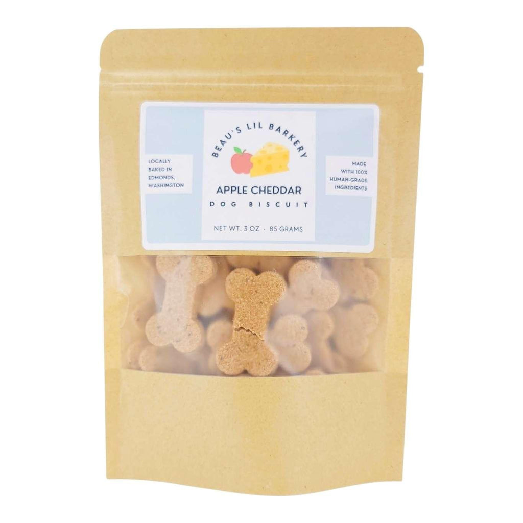 Dog Treat - Apple Cheddar Dog Biscuits (3 oz) by Beau's Lil Barkery