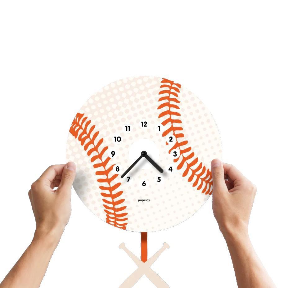 Acrylic Clock - Baseball Pendulum by Popclox