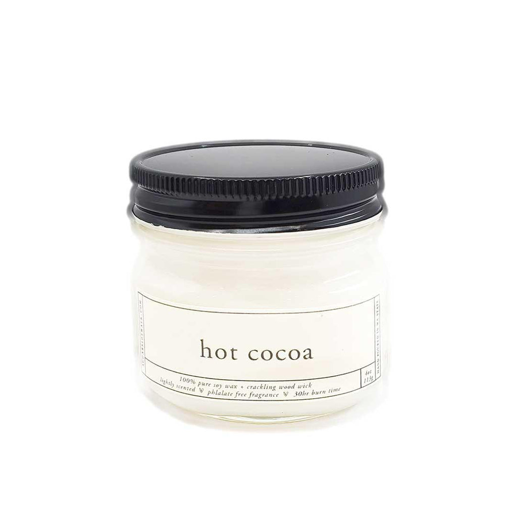 Candles - Hot Cocoa Soy Wax Wooden Wick (Asst Sizes) by Sugar Sidewalk