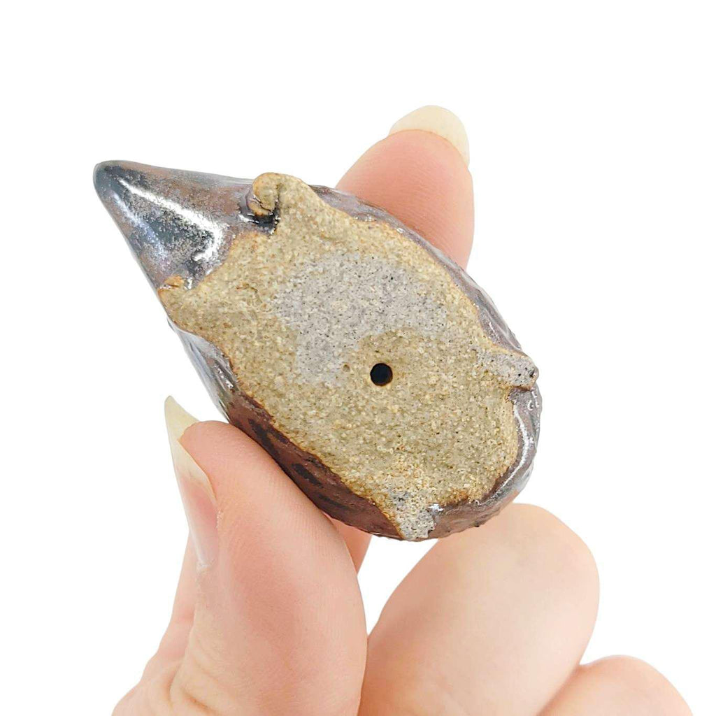 Collectible - Tea Pet Figurine (Brown Hedgehog) by Mist Ceramics
