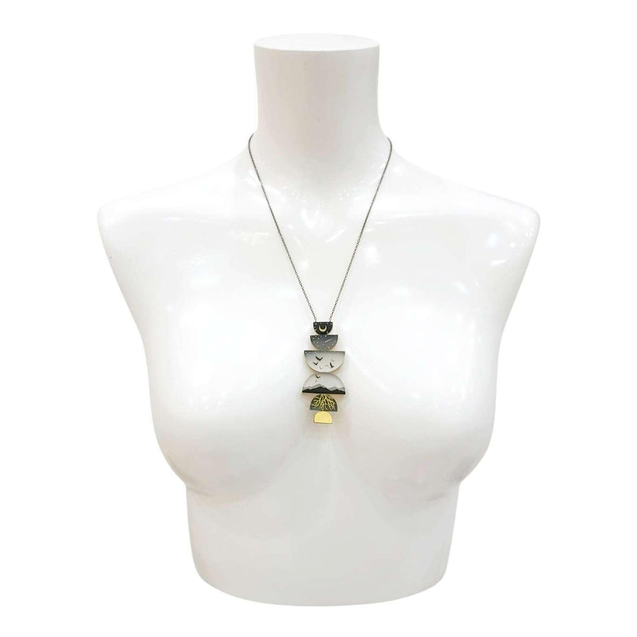 Necklace - Above Below (Gunmetal) by Fernworks, image 7 of 9