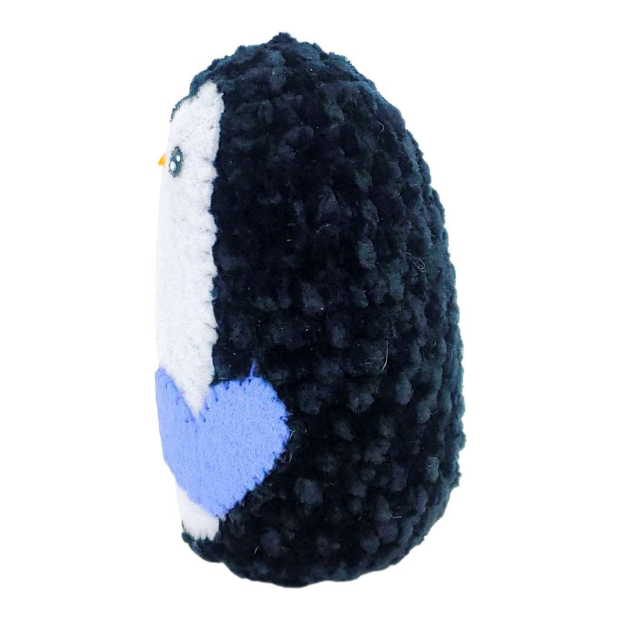 Plush Toy - Small Penguin (Black with Purple Heart) by Moyo Workshop, image 3 of 6