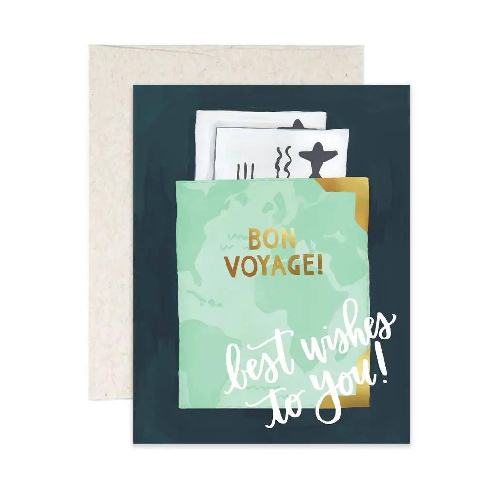 Card - Good Luck - Passport Best Wishes Bon Voyage by 1Canoe2