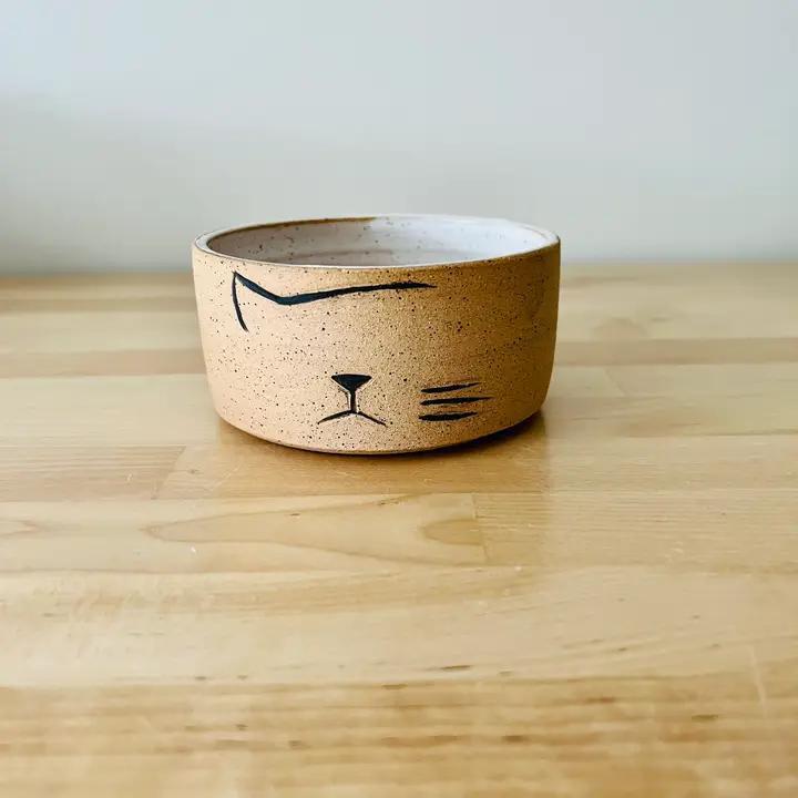 Pet Bowl - Mod Cat (Ceramic) by Hands On Ceramics