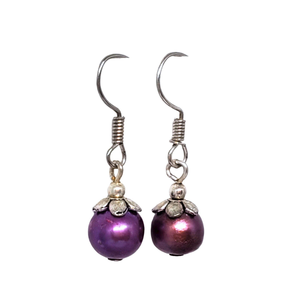 Earrings - Short berry FW pearls Silver plate by Tiny Aloha