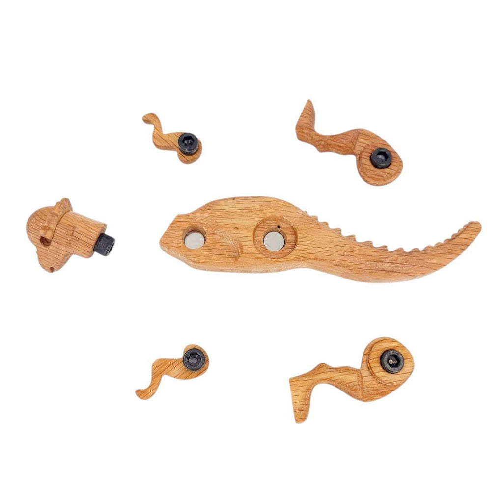 Wood Toy - Pachycephalosaurus Dinosaur with Magnetic Joints by The Serious Toy Company