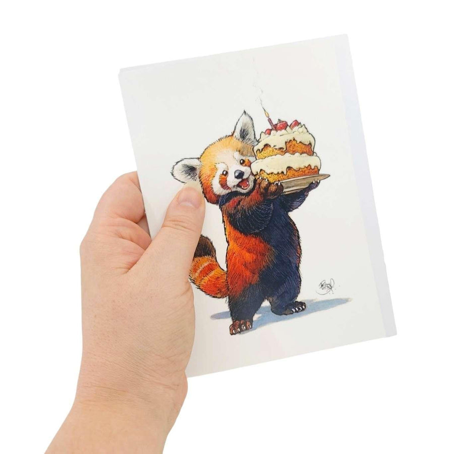 Card - Birthday - Red Panda Cake by Shawn Braley, image 2 of 2