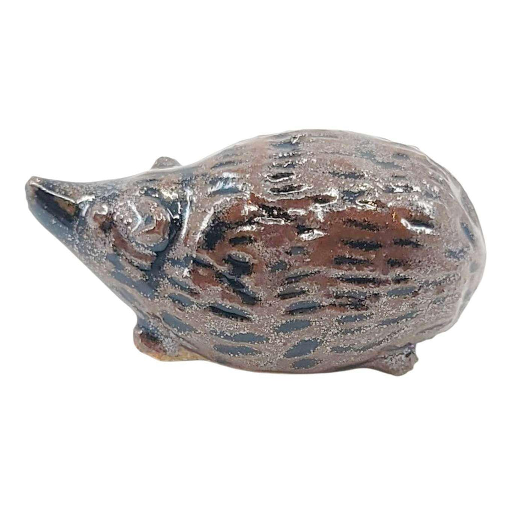 Collectible - Tea Pet Figurine (Brown Hedgehog) by Mist Ceramics