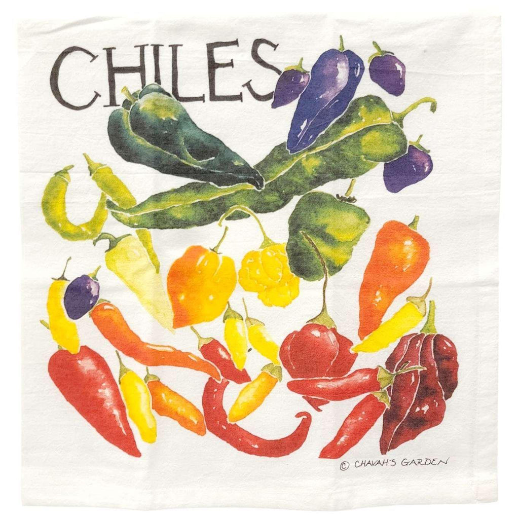 Tea Towel - Chiles by Chavah's Garden