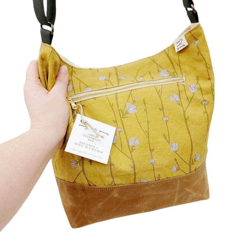 Bag - Large Cross-Body (Chicory) by Emily Ruth Prints