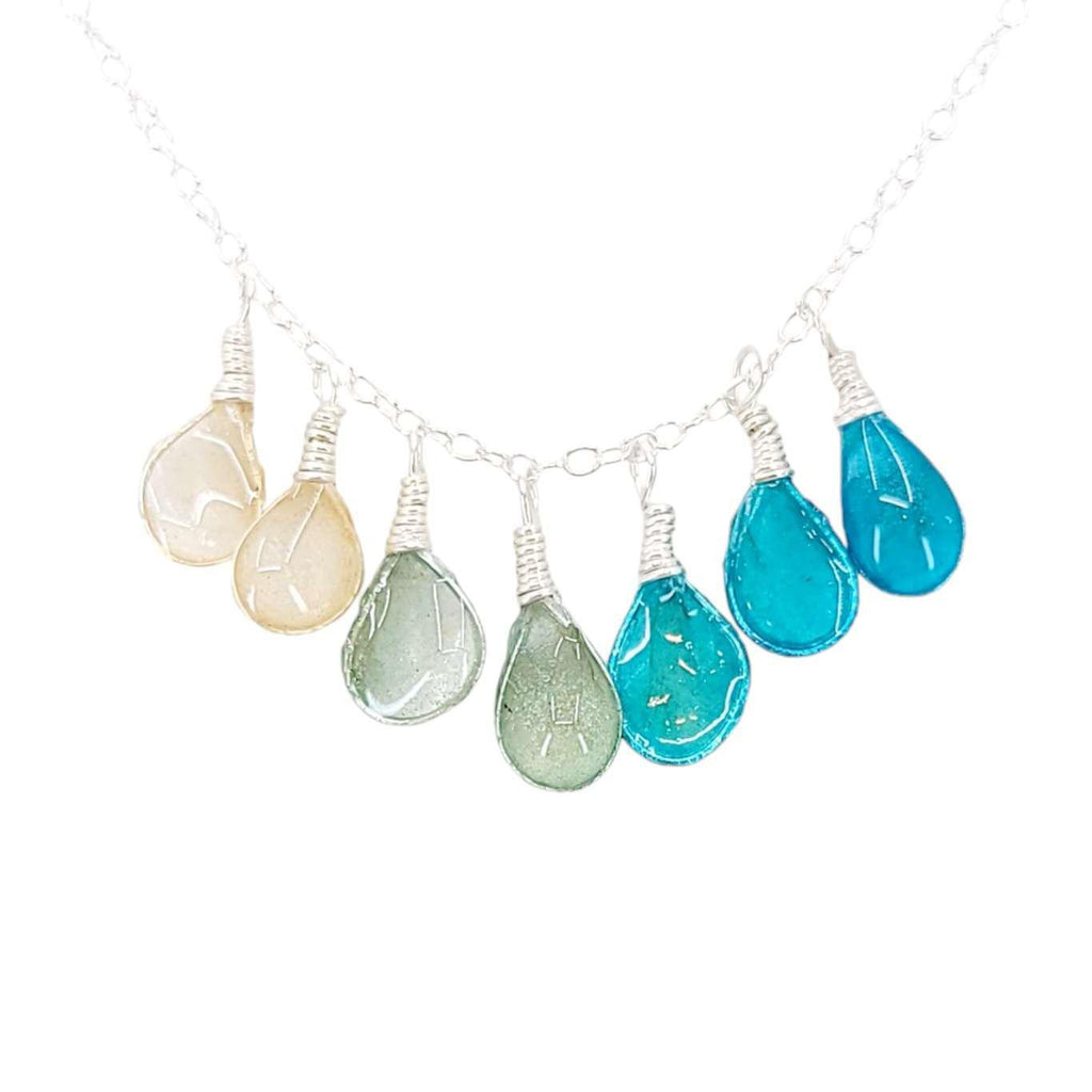 Necklace - Silver Morning Dew (Assorted Colors) by Verso