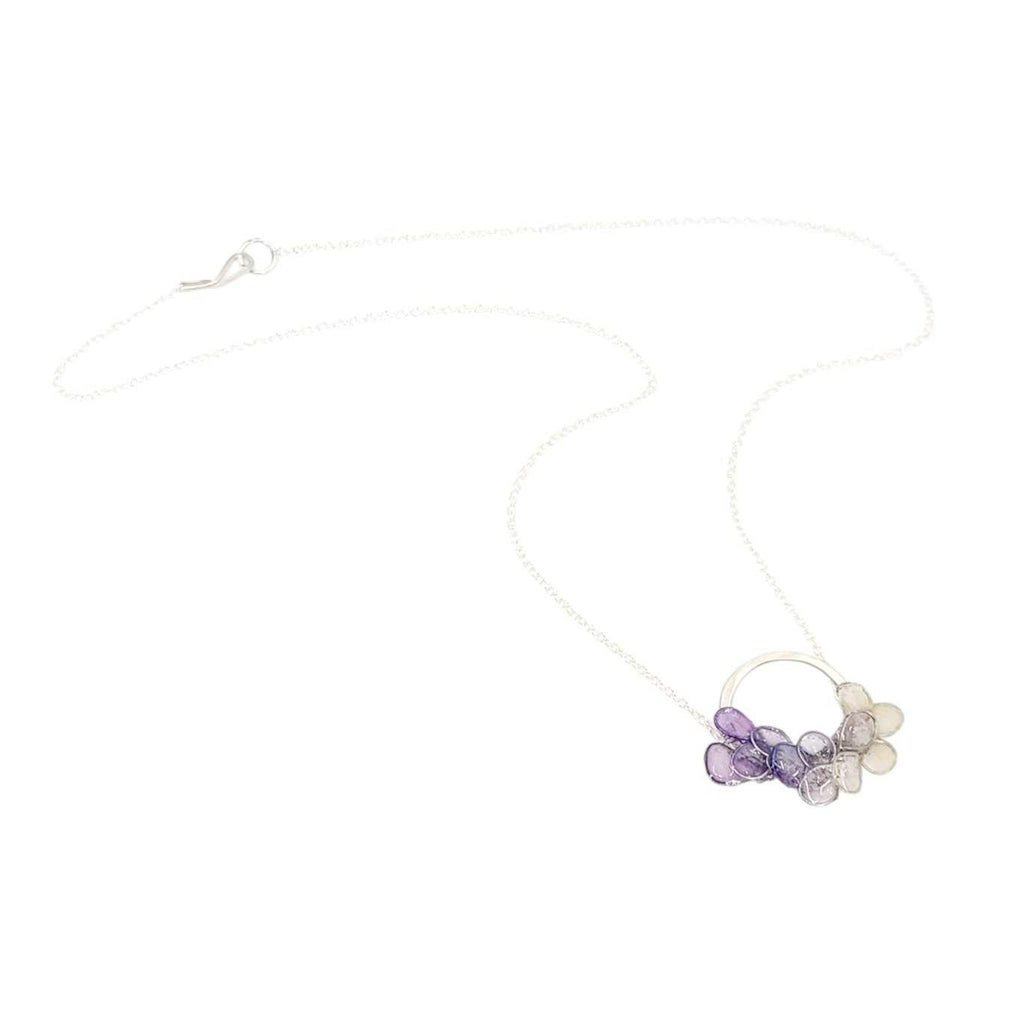 Necklace - Small Silver Laurel (Lavender) by Verso