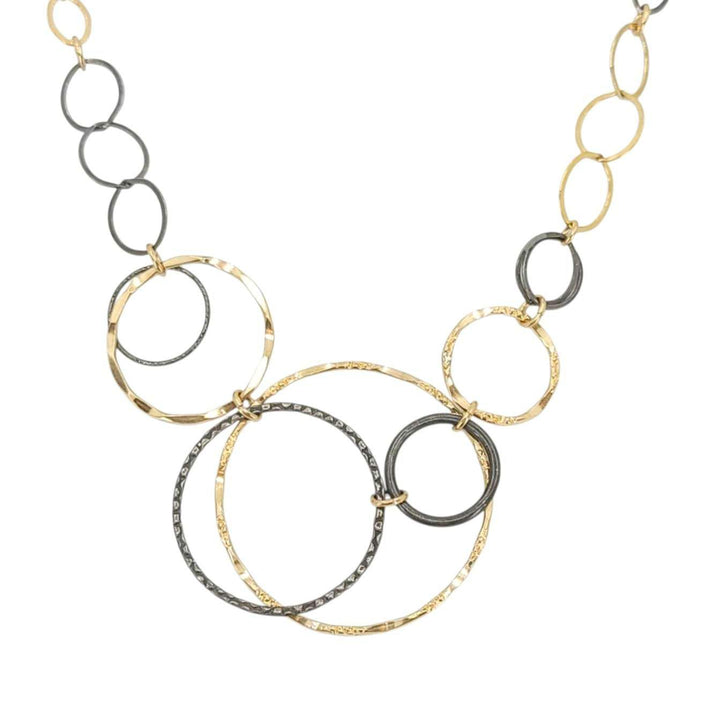 Necklace - Mixed Metal Circles by Calliope Jewelry