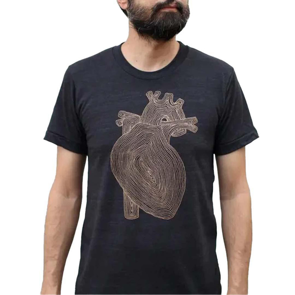 Crew Neck - Black - Anatomical Heart of Gold by Blackbird Supply Co.