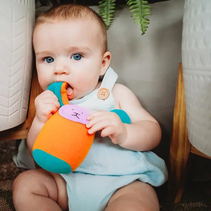 Plush Rattle - Bunny (Orange) by Mr. Sogs