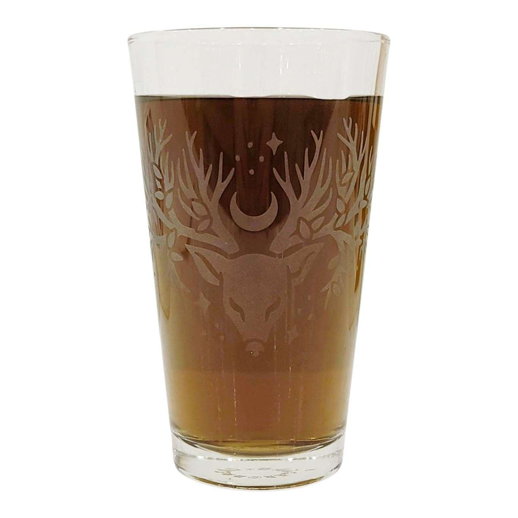 Pint Glass - Deer Tree by Bread and Badger
