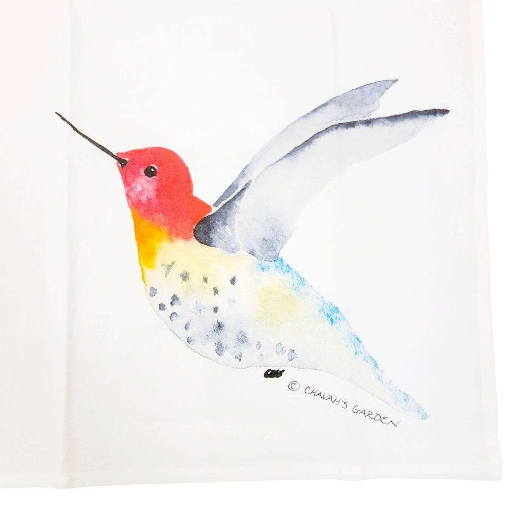 Tea Towel - Hummingbird by Chavah's Garden