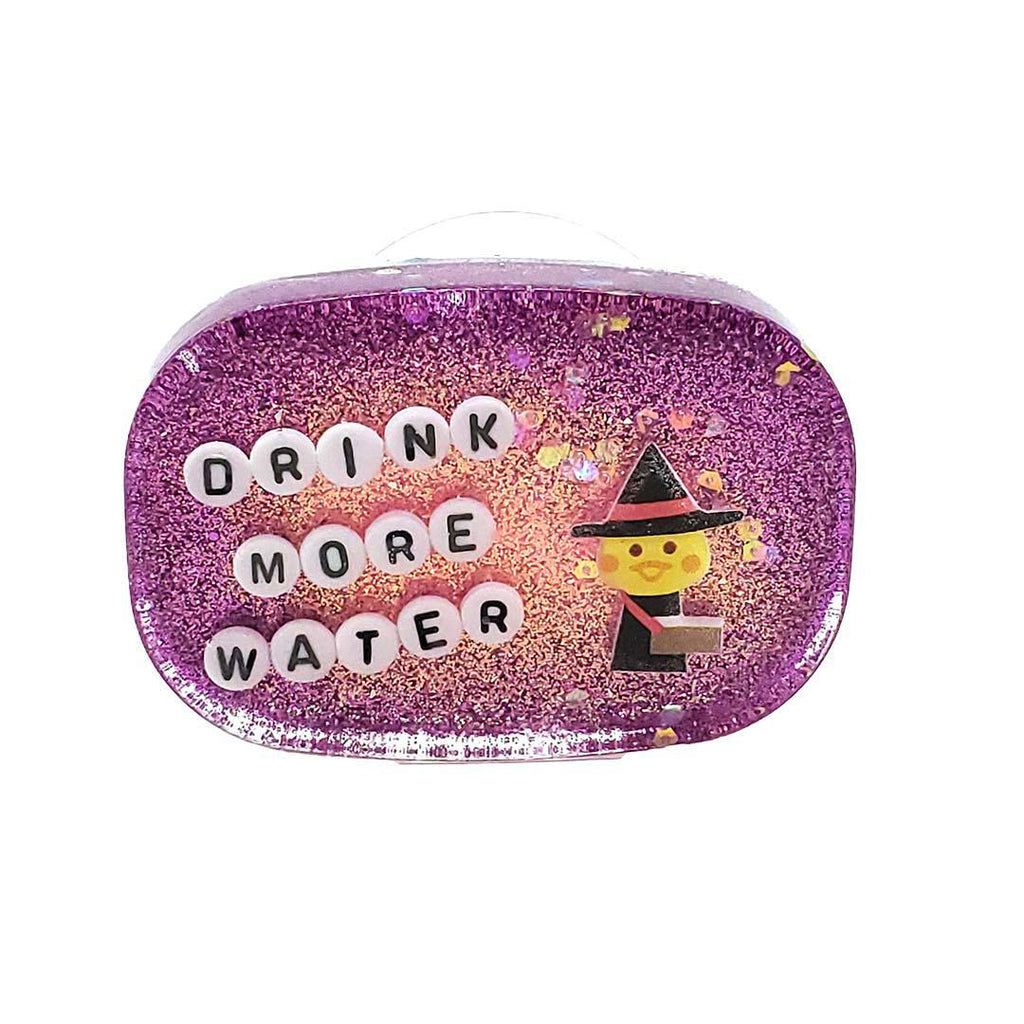 Shower Art - Small - Drink More Water - Witch (Dk Pink Lt Pink) by Ugly Baby