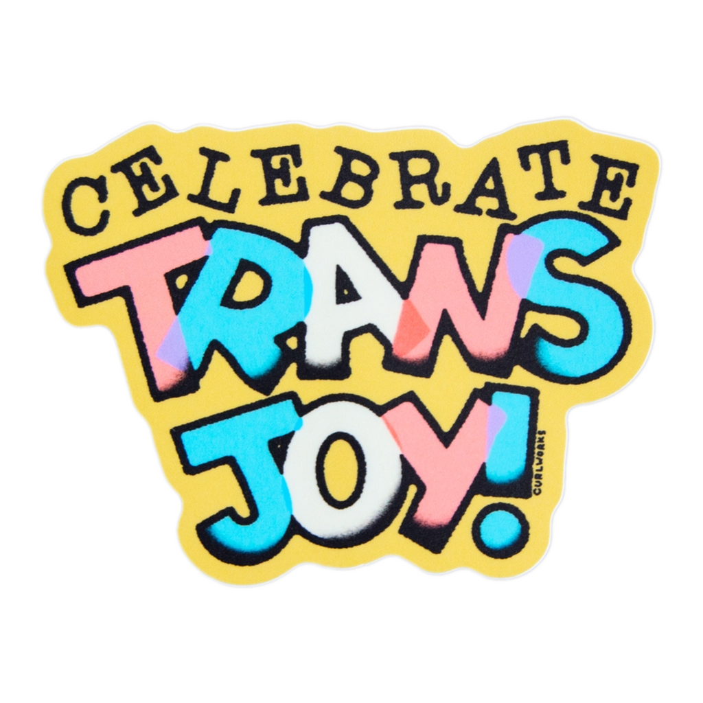 Sticker - Celebrate Trans Joy by Curlworks