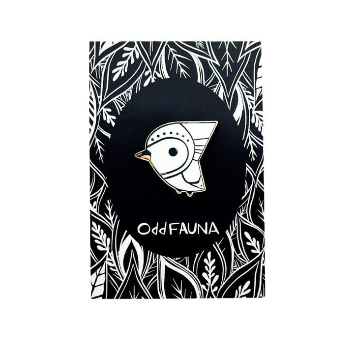 Enamel Pins - Bird (Black or White) by Odd Fauna