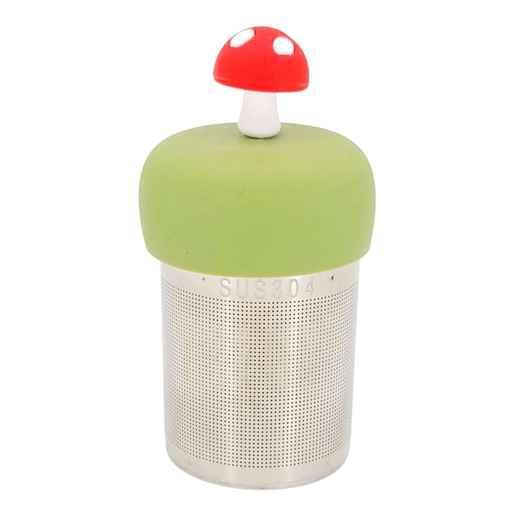 Tea Infuser - Candy Red Mushroom (Earth Green Base) by Teany Tiny Kitchen