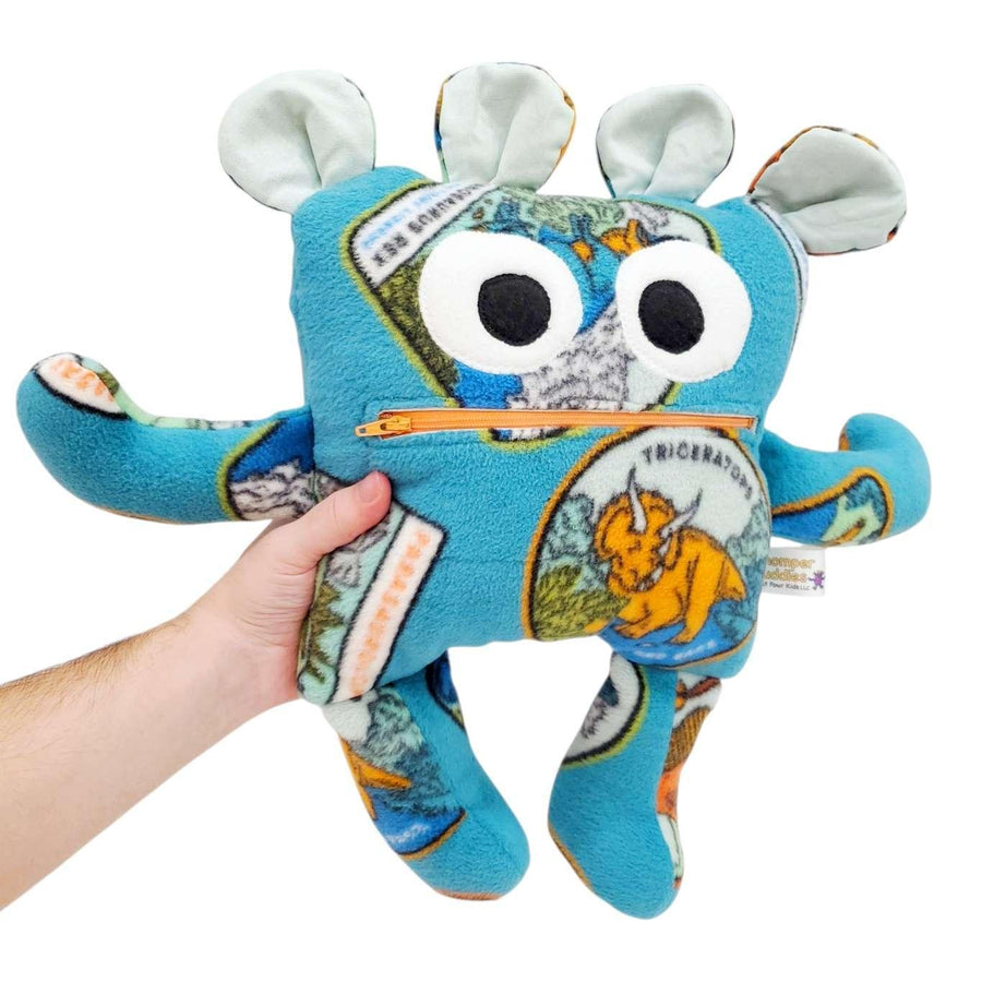Plush - 14in - Large Chomper Buddy (Teal Dinosaurs Mint) by Peek A Boo Plush, image 2 of 7