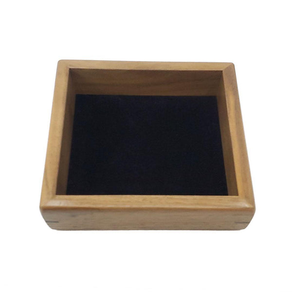 Jewelry Dish - Square Treasure Dish (Walnut, Wenge) by Mikutowski Woodworking
