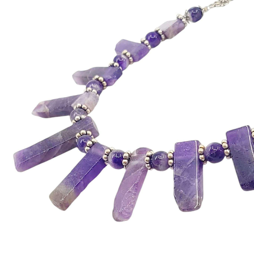 Necklace - Graduated Slabs (Amethyst) by Tiny Aloha