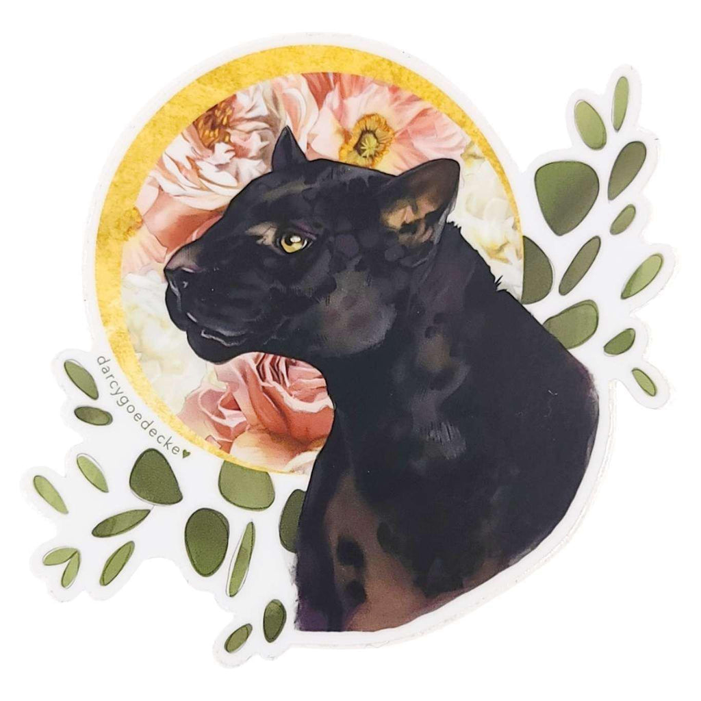 Sticker - 4 in - Black Panther Vinyl by Darcy Goedecke