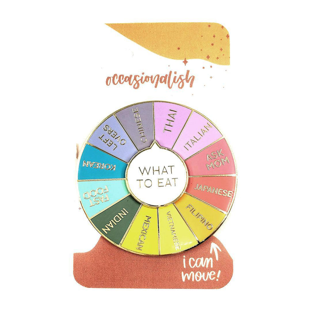 Enamel Pin - Spinning - What to Eat by Occasionalish