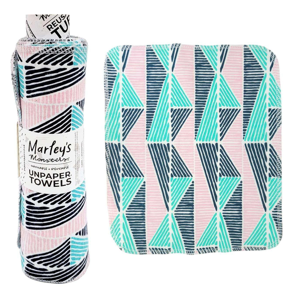 UNpaper® Towels - Cotton Flannel Reusable Cloths (Assorted Matched Styles) by Marley’s Monsters