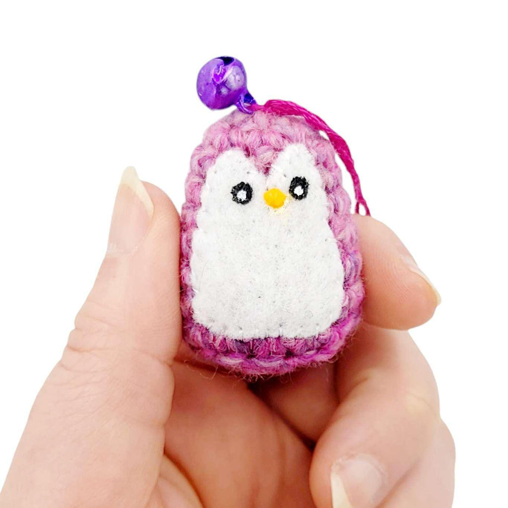 Ornament - Penguin with Bell (Purple or Pink) by Moyo Workshop