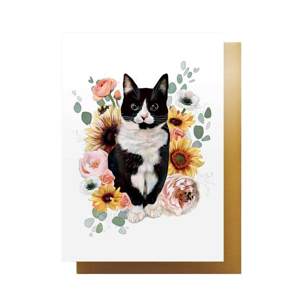 Card - Holly the Tuxedo Cat by Darcy Goedecke