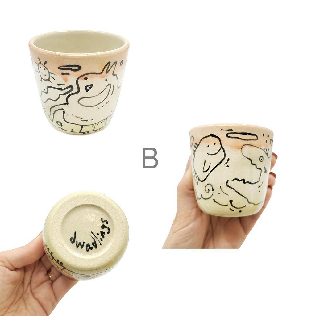 Cup - 6oz - Doodle Cup (Assorted OOAK* Styles) by Dwadlings