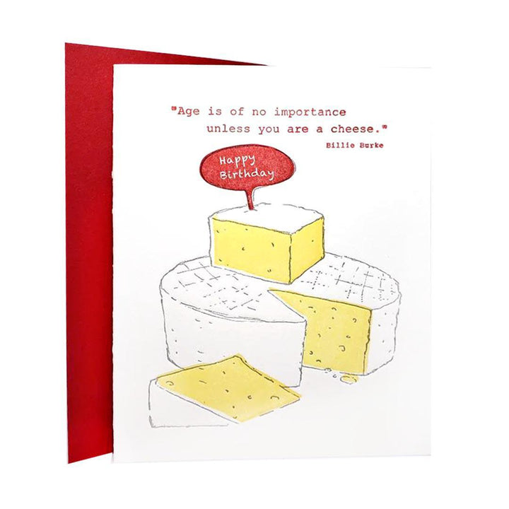 Card - Birthday - Age is of No Importance Cheese Birthday by Ilee Papergoods