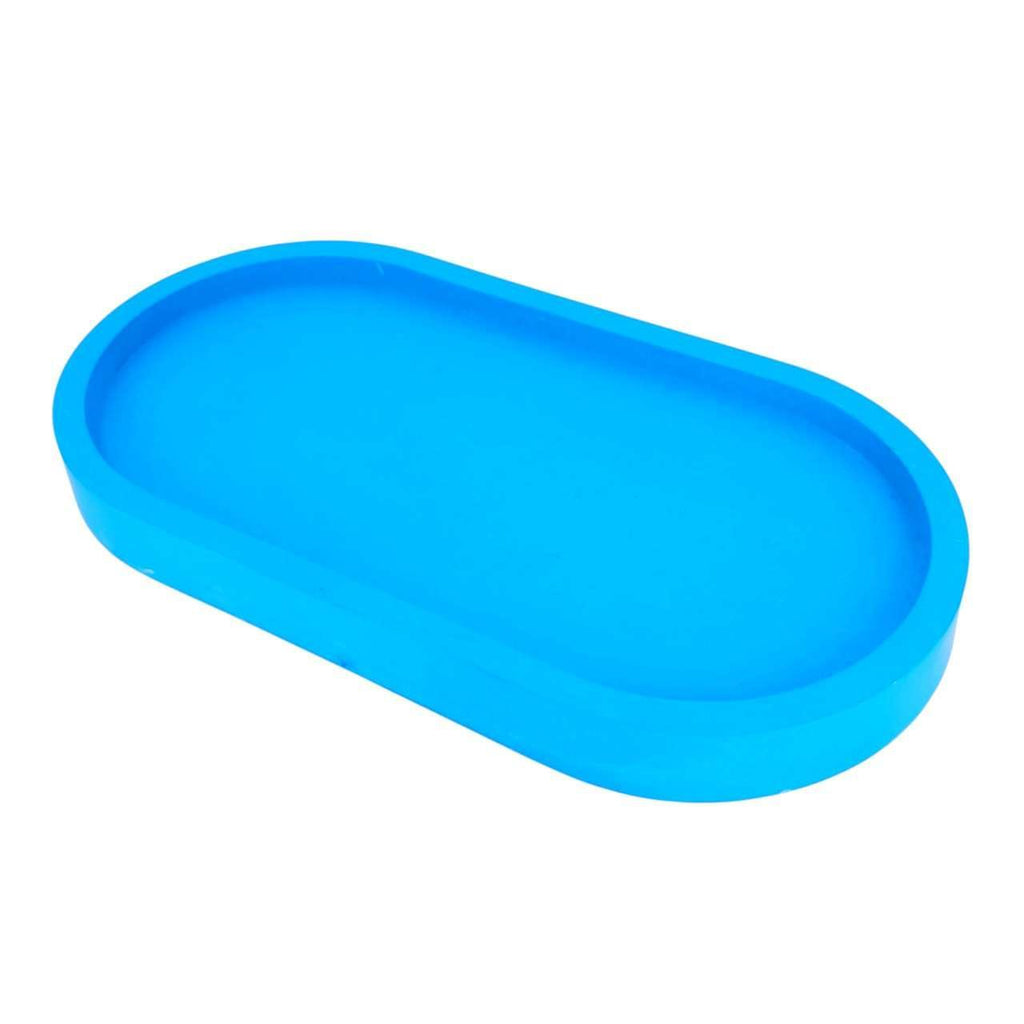 Tray - Long Oval Tray (Blue Concrete) by Tenn Prairie