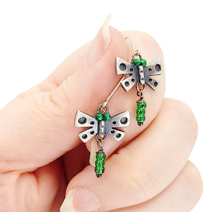 Earrings - Dragonfly (Sterling Silver) by Chickenscratch