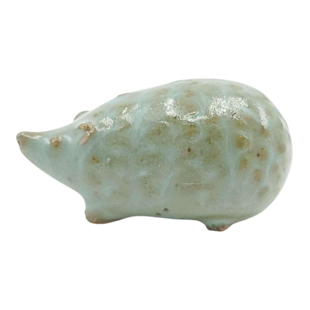 Collectible - Tea Pet Figurine (Blue Hedgehog) by Mist Ceramics